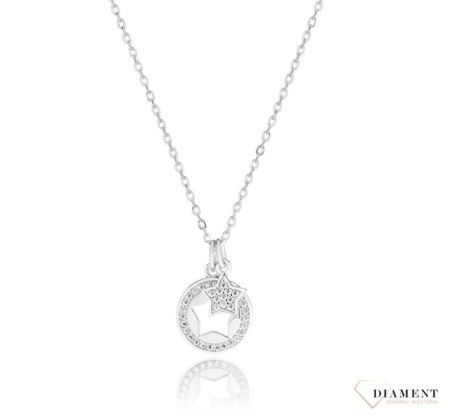 Naszyjnik srebrny kółeczko+gwiazdka Dall'Acqua N BY 150 065.jpg